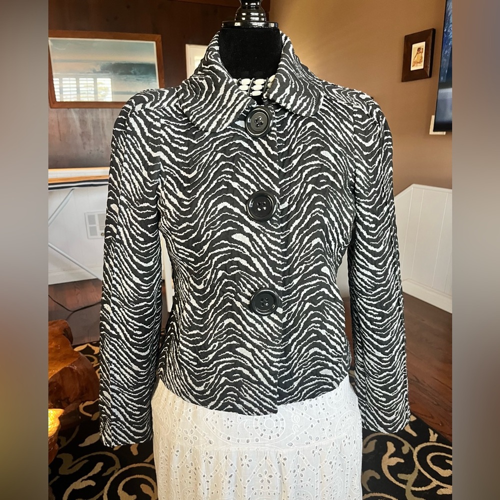 Black & White Zebra Print Women's Jacket